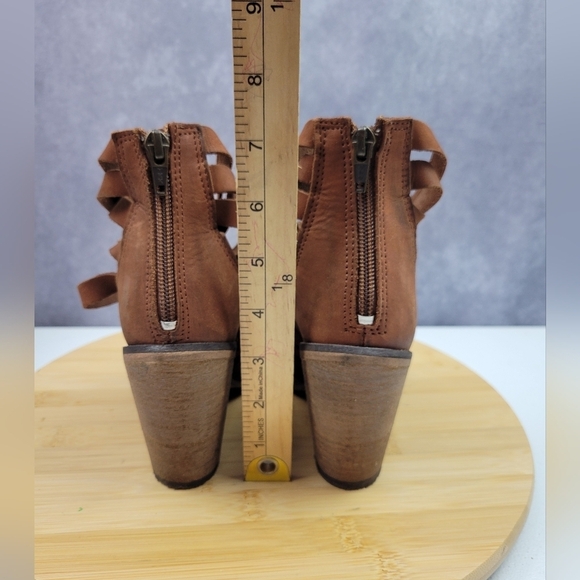 Free People Hybrid Strappy Leather Women’s Ankle Bootie in Tan Size 6.5 - Picture 6 of 12